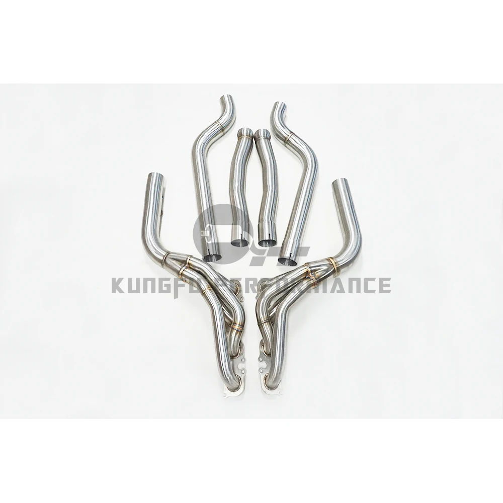 KUNGFU PERFORMANCE  Long Tube Header Midpipe for Mer cedes M156 Engine W204 C63 C63S 2008-2014 - Image 2