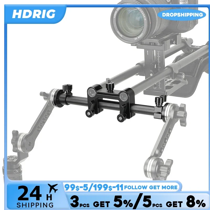 Hdrig ajustável borracha handgrip kit com arri roseta magia braço & ajustável central 15mm railblock adaptador para ombro rig