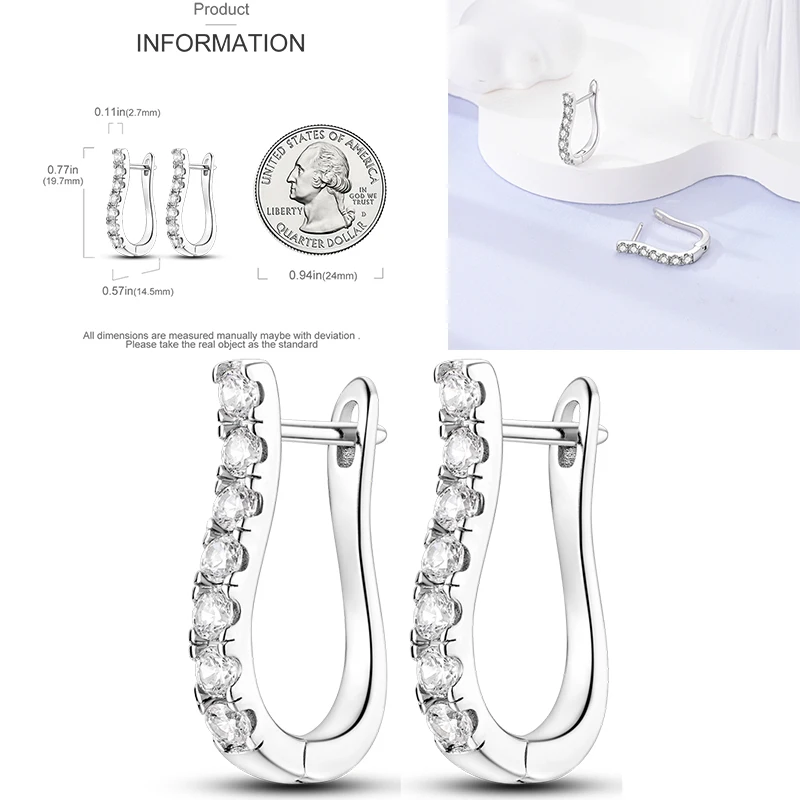 925 Sterling Silber Creolen Pfotenabdruck Blumenstrauß Kleeblatt Lavendel Fisch Bunter Schmuck Geschenk für Frauen und Mädchen – Detail 14