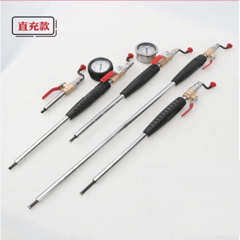 Double-Headed Gas Nozzle Truck Car Tire Fast Filling Tool Pumping Rod Release Pumping Valve Gas Nozzle Tube Tire Pressure Gauge