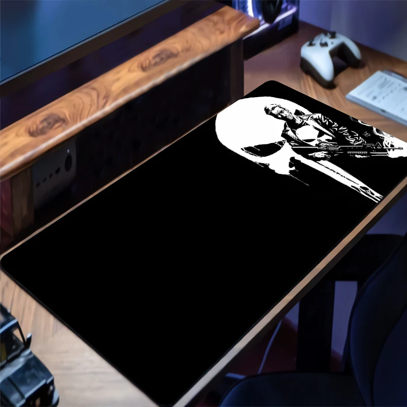 

Gaming P-punisher Mouse Pad Design Non-slip Rubber Sewn Edge Desk Mat Keyboard Pad Gamers And Office Work Mousepad
