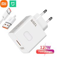 Xiaomi MIJIA 120W USB Charger Fast Charging High Speed Charger QC 3.0 Universal Mobile Phone Adapter Cable for Huawei Samsung