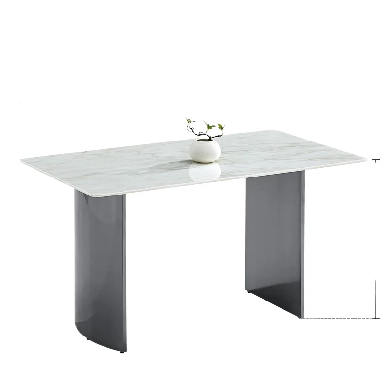 

New Diffin white luxury stone dining table high-end Italian light luxury high-end imported natural luxury stone dining table