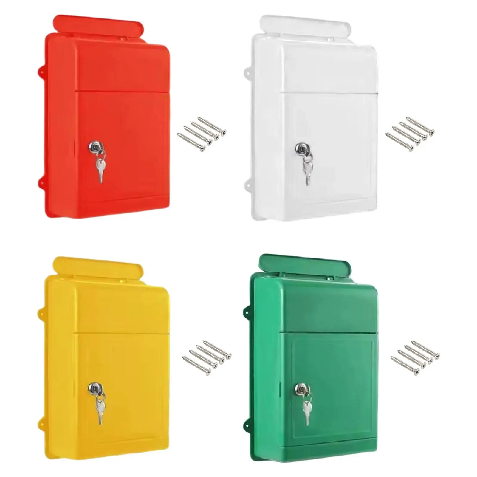 Wall Mounted Mailbox Safe Key for Outside Large Capacity Waterproof Collection Box Postbox for Newspapers Cards Letters School