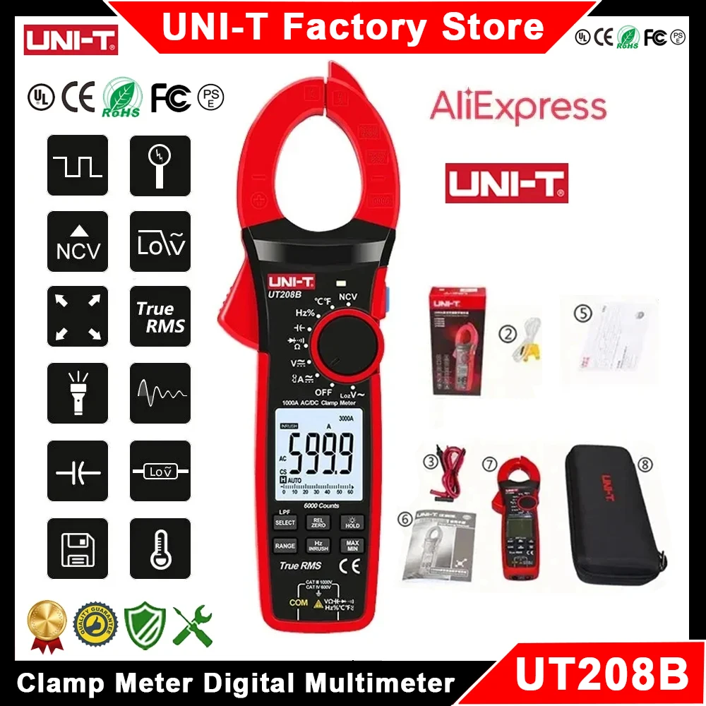 UT207B de UNI-T: La Mejor Pinza Amperométrica Digital para Profesionales y Aficionados