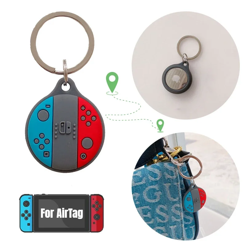 Case For AirTags Cover Nintendo Switch Funny Cartoon Silicone Pendant Anti-Lost Protective Case Creative Locator Tracker Cover