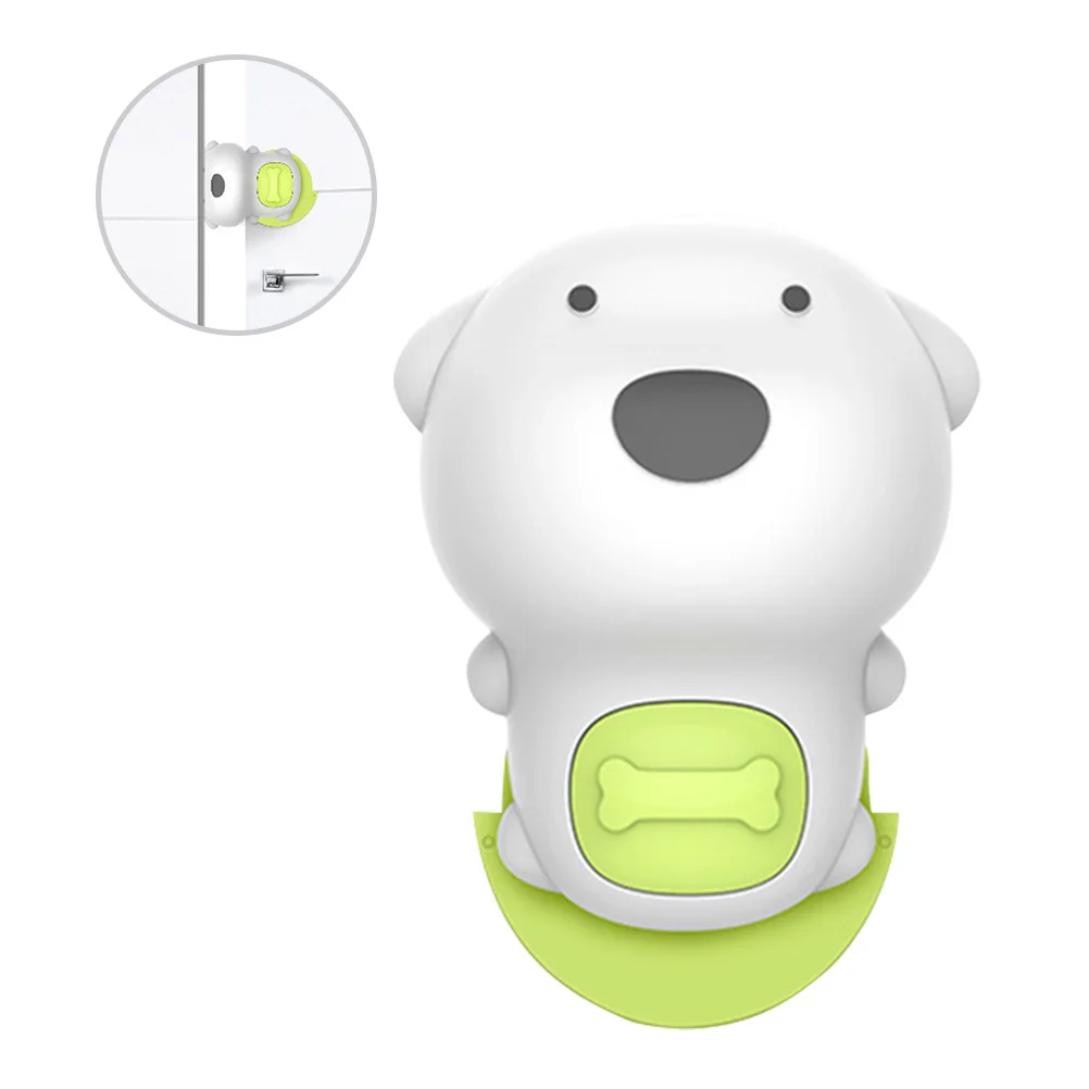 

Puppy Shape Door Stopper Finger Protector Safety Anti-Grip Door Card Prevent Doors Slamming Shut Breeze Draft Green
