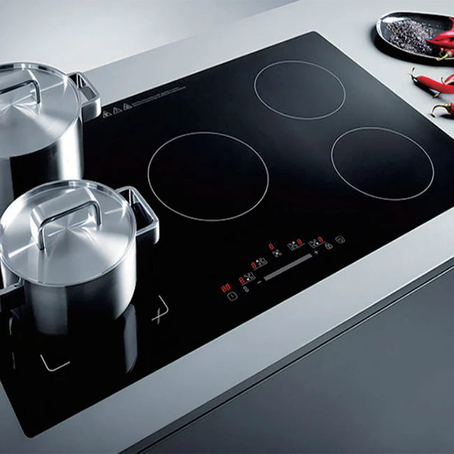 Piano cottura a induzione GTSC2-04 con 2 fuochi, piano cottura a induzione integrato, pannello elettrico a 2 manopole con 3400 W, 9 livelli di potenza