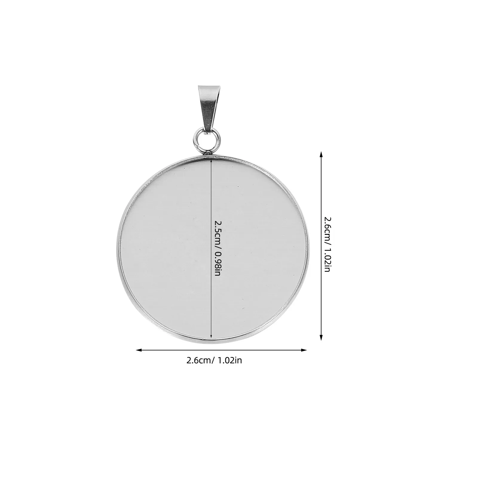 20Pcs Stainless Steel Round Pendant Tray DIY Jewelry Bases Necklace Chain Covers Kit 25Mm Custom Jewelry Craft Accessories view 4