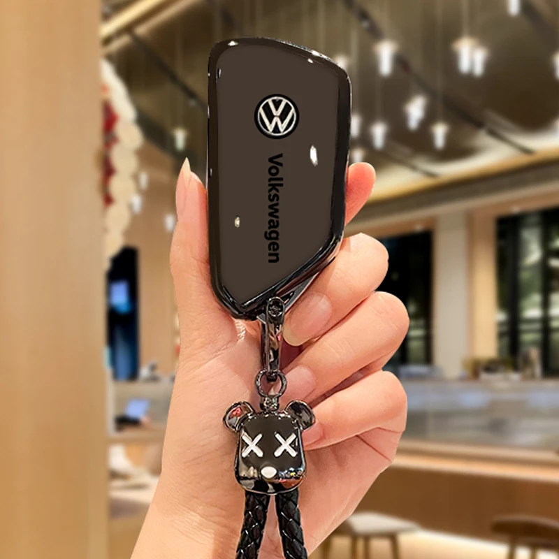 حافظة مفاتيح السيارة من البولي يوريثان لسيارة VW Golf 8 MK8 Teramont ID.3 ID.4 ID.5 سكودا Enyaq iV Octavia Seat Leon اكسسوارات السيارات #3