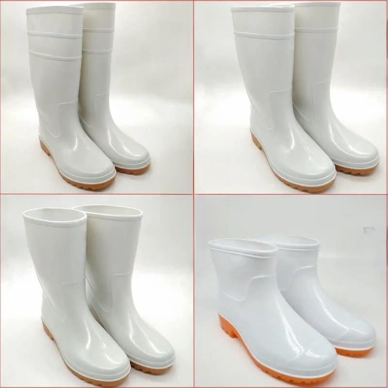 White Unisex Rain Boots Food Grade Hygienic Work Boots Special Water Shoes Large Size Kitchen Cold Storage Men Women Shoes