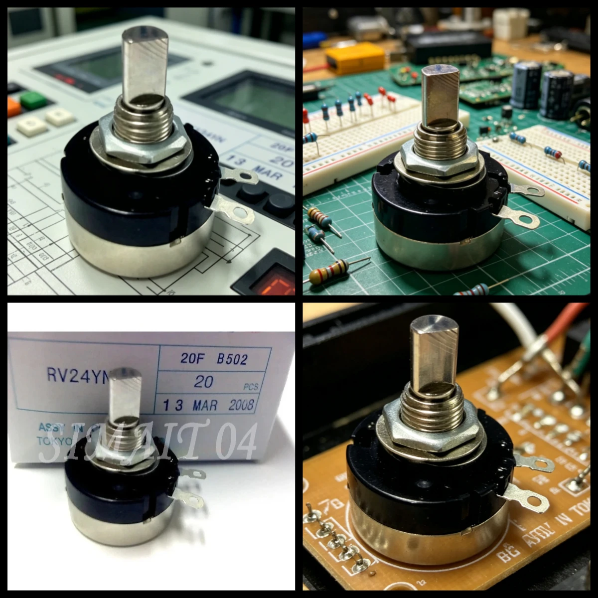 10PCS B5K Potentiometer RV24YN20FB502 - 20mm Half Shaft for Arcade Game Machine Parts
