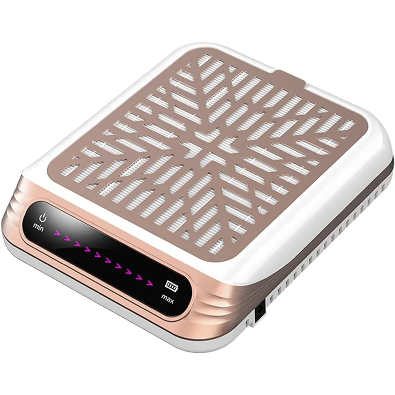 【Flash-Deal!】Rechargeable Nail Dust Collector,Strong Suction,Touchscreen,One-Touch Start,Reusable Thickened Filter,For Home US P