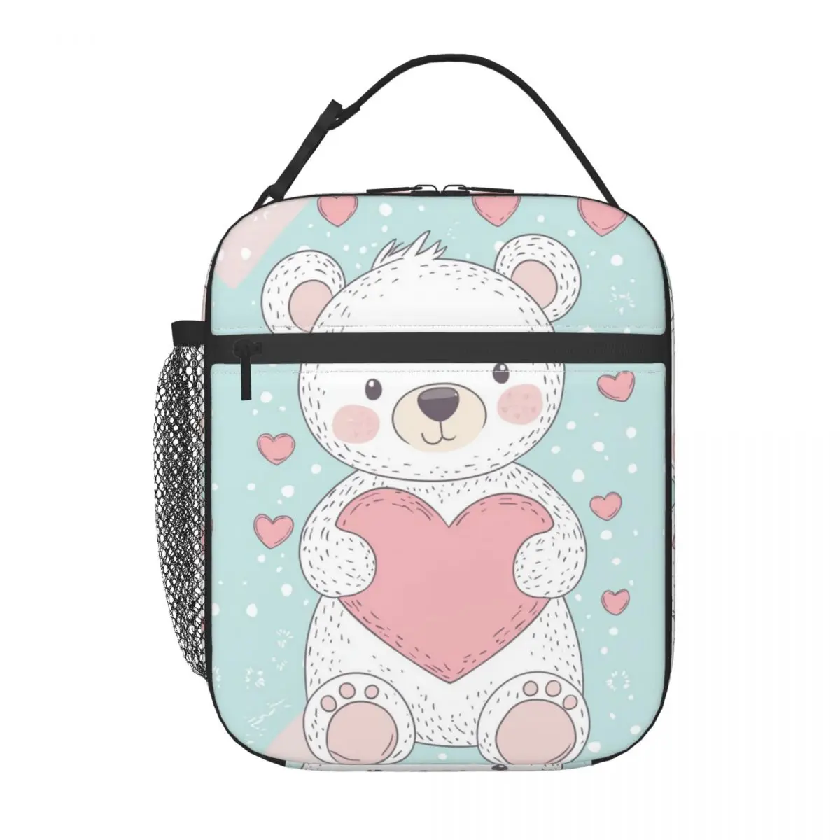 

Cartoon Bear Insulated Lunch Tote Bag for Women Resuable Cooler Thermal Food Lunch Box Children