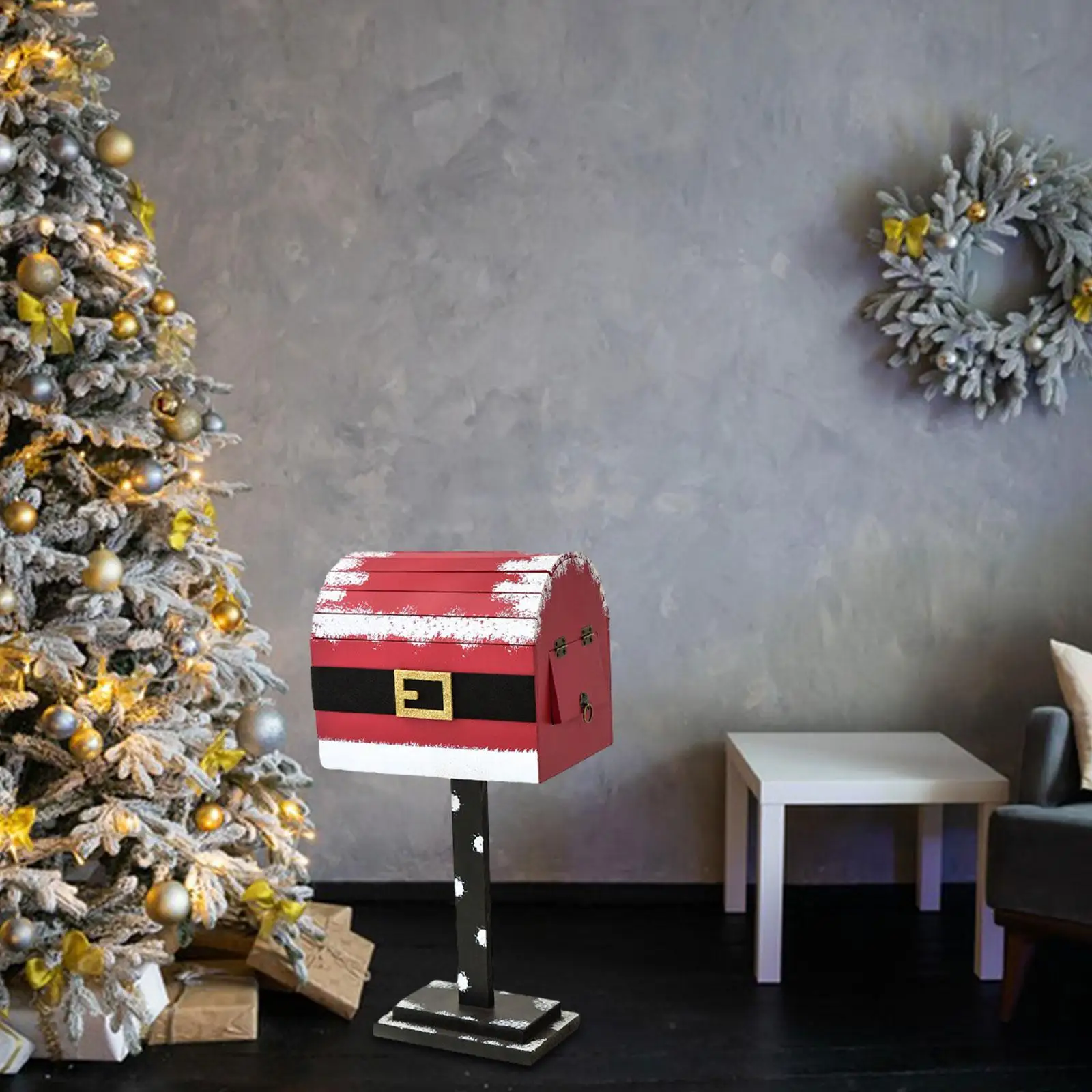 Santa Mailbox Christmas Mailbox Creative Holiday Decor Letter Box Christmas Decoration for Party Holiday Home Indoor Outdoor