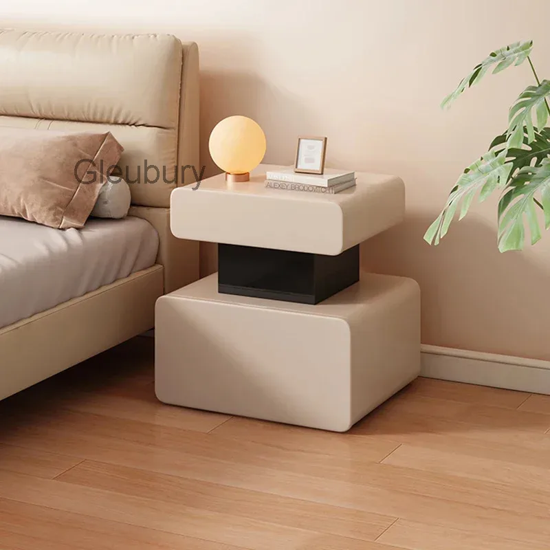 Modern Aesthetic Nightstand Unique Luxury Nordic Bedside Table Trendy Elegant Comodini Camera Da Letto Bedroom Furniture