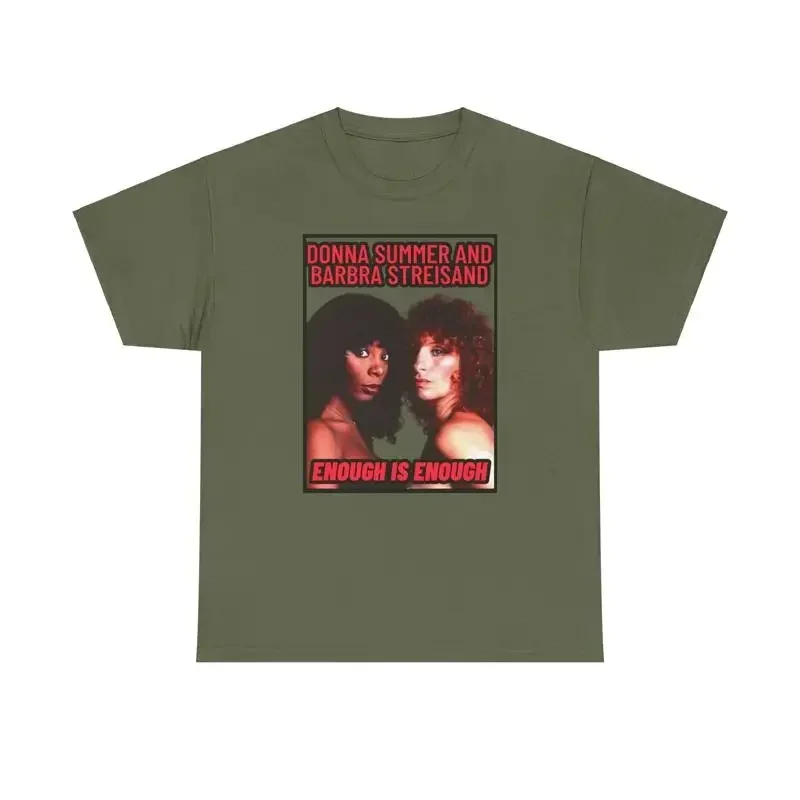 Donna Summer Barbra Streisand Heavy Cotton T shirt Music Icons