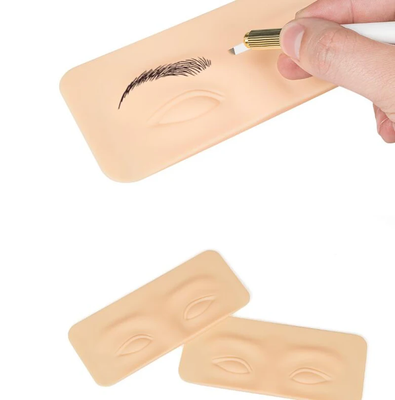 Eyebrow and Eye Practice Skin Thickened 3D Tattoo Makeup Silicone Teaching Template Permanent Makeup Tool Eyebrow Accessories