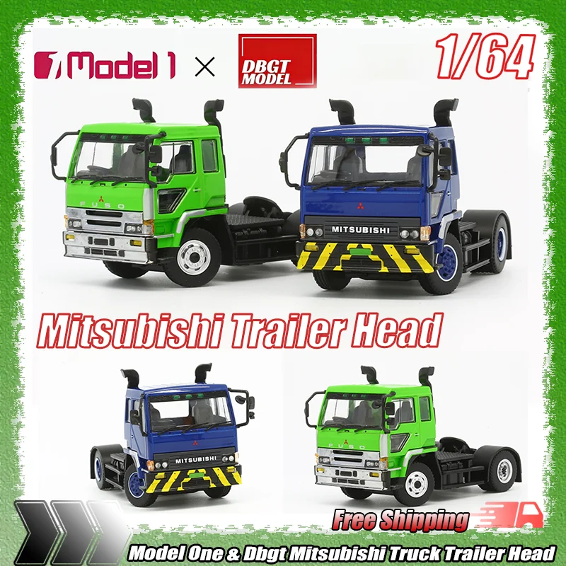 

New Stock Model One & Dbgt 1:64 Mitsubishi Truck Trailer Head - Simulated Alloy Miniature Die-Casting Car Model - Kids' Toy Gift