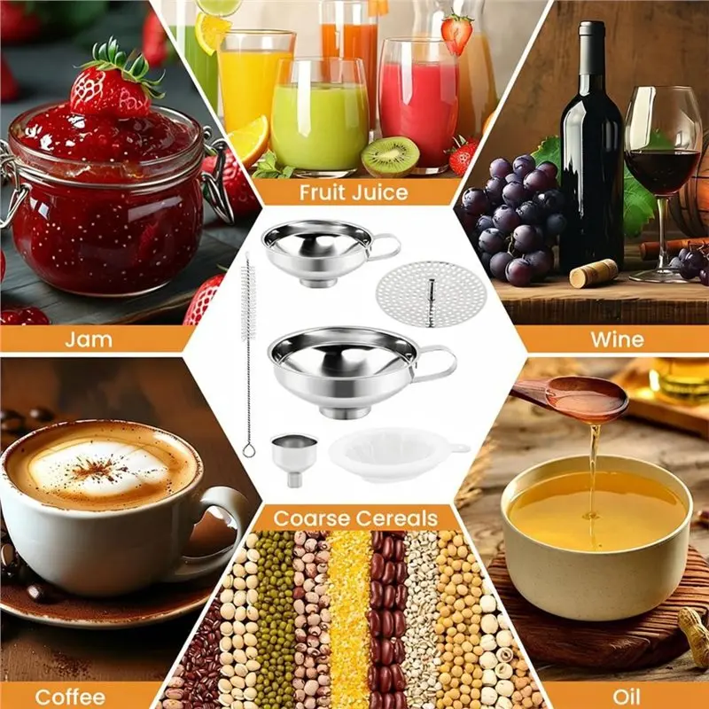 ABRU-Canning Funnel-Wide Mouth Design For Filling Mason Jars-Fun For Kitchen Use-Bottle Filler-Gadgets Canning Tools