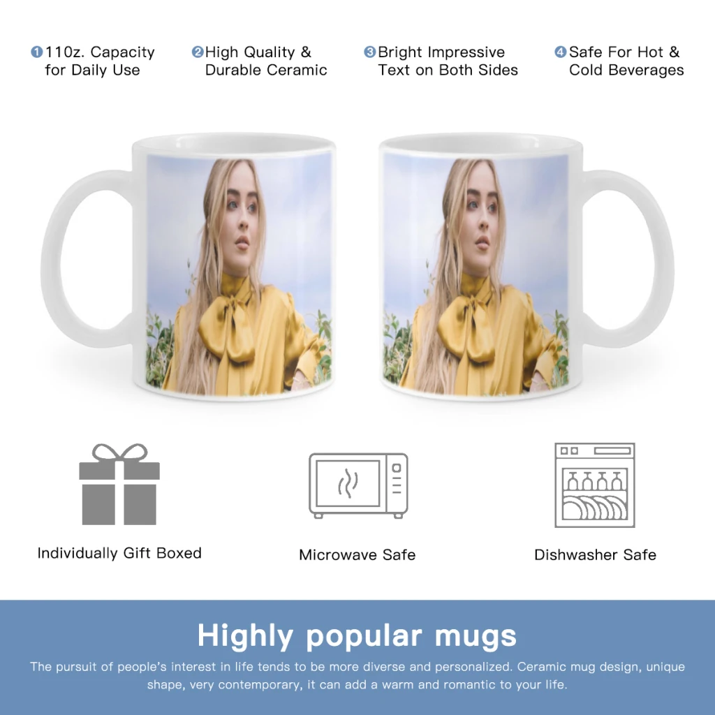 

Singer S-Sabrina Ann Lynn C-Carpenter Free shipping Ceramic Cup Coffee Oatmeal Breakfast Cup Creative Personality Mug