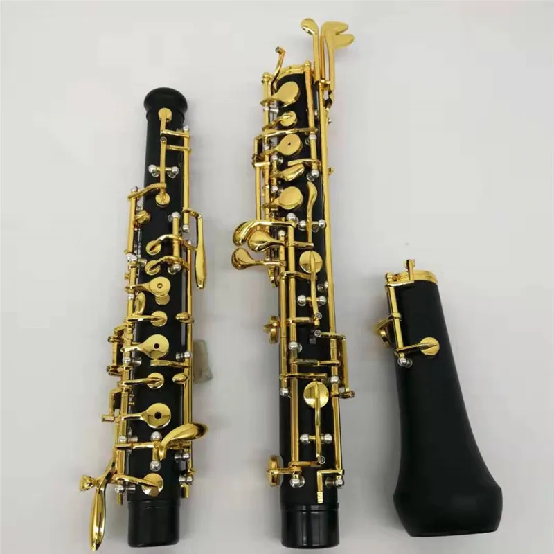 Student playing model ABS body golden plated key oboe for sales