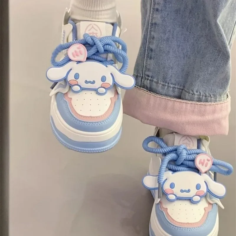 Sweet Cinnamoroll Anime Kawaii Sanrio Board Shoes Female  Ins Cute Cartoon Fashion Casual Sneakers Lovely Gifts for Girls