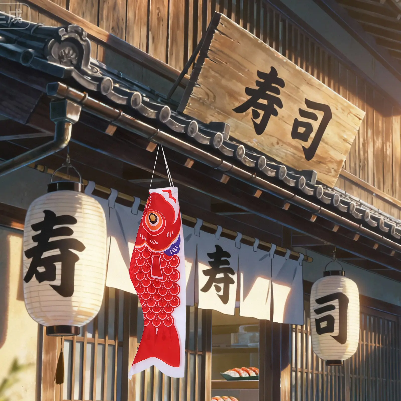 

Japanese Fish Windsock Flag Traditional Carp Streamer Koinobori Banner Hanging Wind Sock Decoration Length For Garden Yard Bar