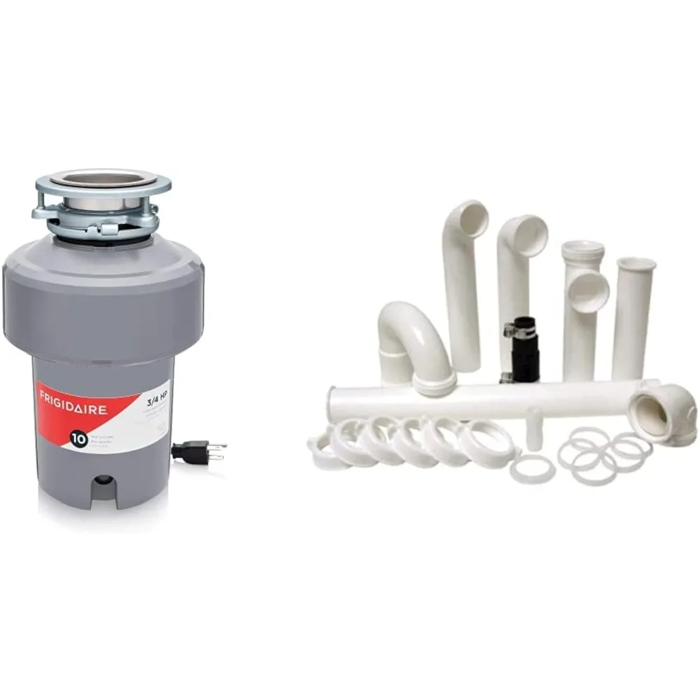 

FF75DISPC1 3/4-HP Corded Disposer, 3/4 Horsepower & PF WaterWorks PF0989 Garbage Disposal Installation Kit, White