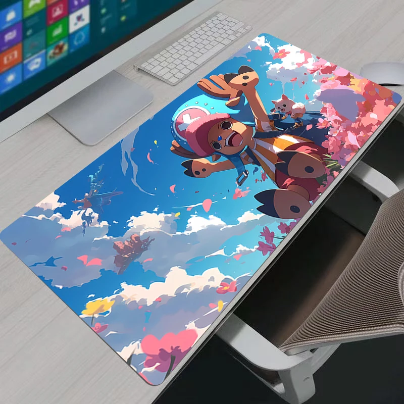 Large Mouse Pad Office Computer One Piece Tony Tony Chopper Desk Mat Table Keyboard Laptop Leather  Accessories Gaming Mousepad