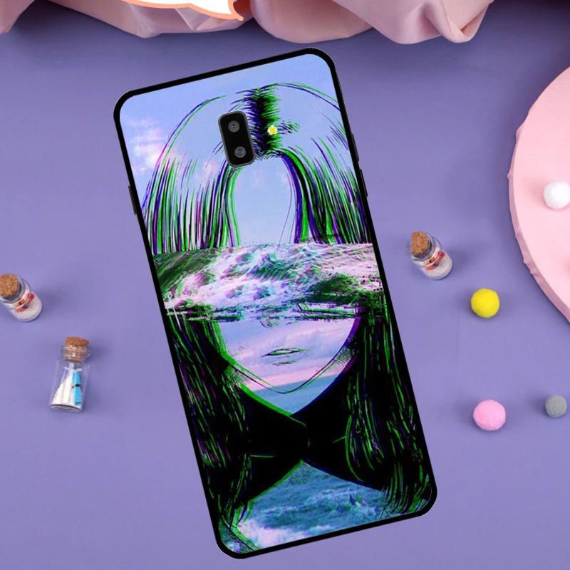 حزين اليابانية أنيمي الجمالية غطاء لسامسونج غالاكسي J4 J6 2018 A7 A9 A6 A8 زائد J8 J3 J5 J7 2017 J1 A5 A3 2016 حالة #4