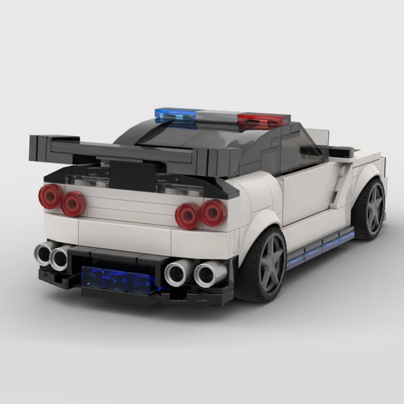 Speed Hypercar Model MOC Building Bricks City Car R34 GTR Police Car Modular Technology Toy Suit Gifts Holiday Assemble