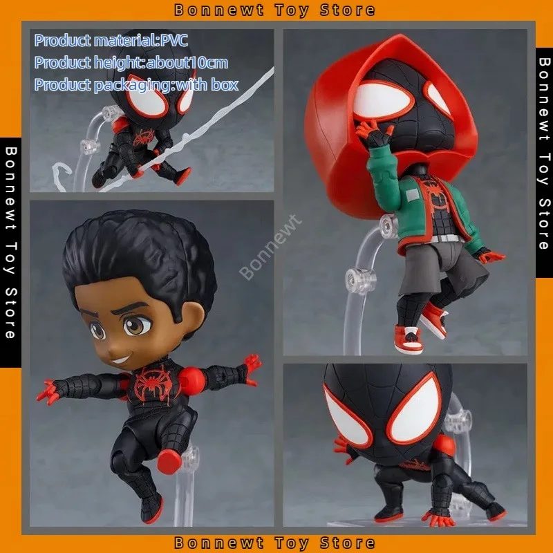 

10cm Spider-Man: Into the Spider-Verse Nendoroid #1180-DX Action Figure Desktop Ornament Gift for Friends In Stock Wholesale