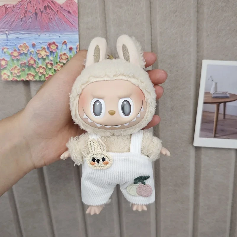 17cm  Labubu Clothes Outfit Plush Doll Clothes Macaron Cute Clothing DIY Kid Gift Labubu Doll Accessories