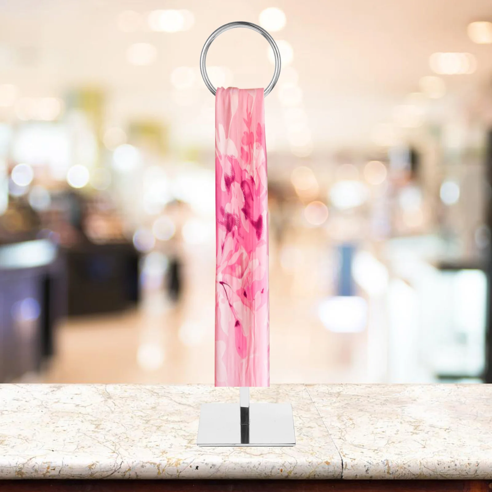 

Adjustable Height Metal Scarf Organizer Tie Display Stand Storage Rack For Scarves Shawls Belts Space Saving Scarf Hanger