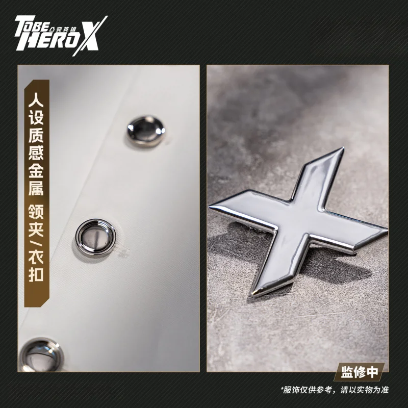 Kostum Cosplay Anime To Be Hero X Seragam Hero X Setelan Putih Dasi Kacamata Oranye Pesta Halloween untuk Alat Peraga Wanita Pria