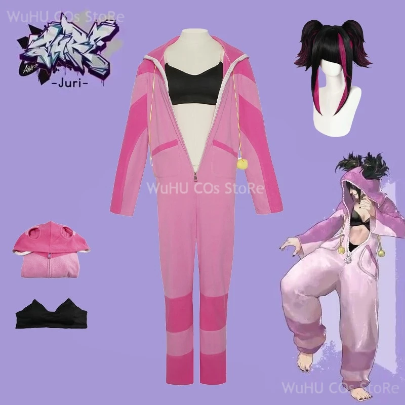 Vrouwen Juri Cosplay Fantasy Jumpsuits Anime Fighter Game SF Kostuum Vermomming Vrouwelijke Rollenspel Volwassen Meisjes Halloween Fantasia Pak