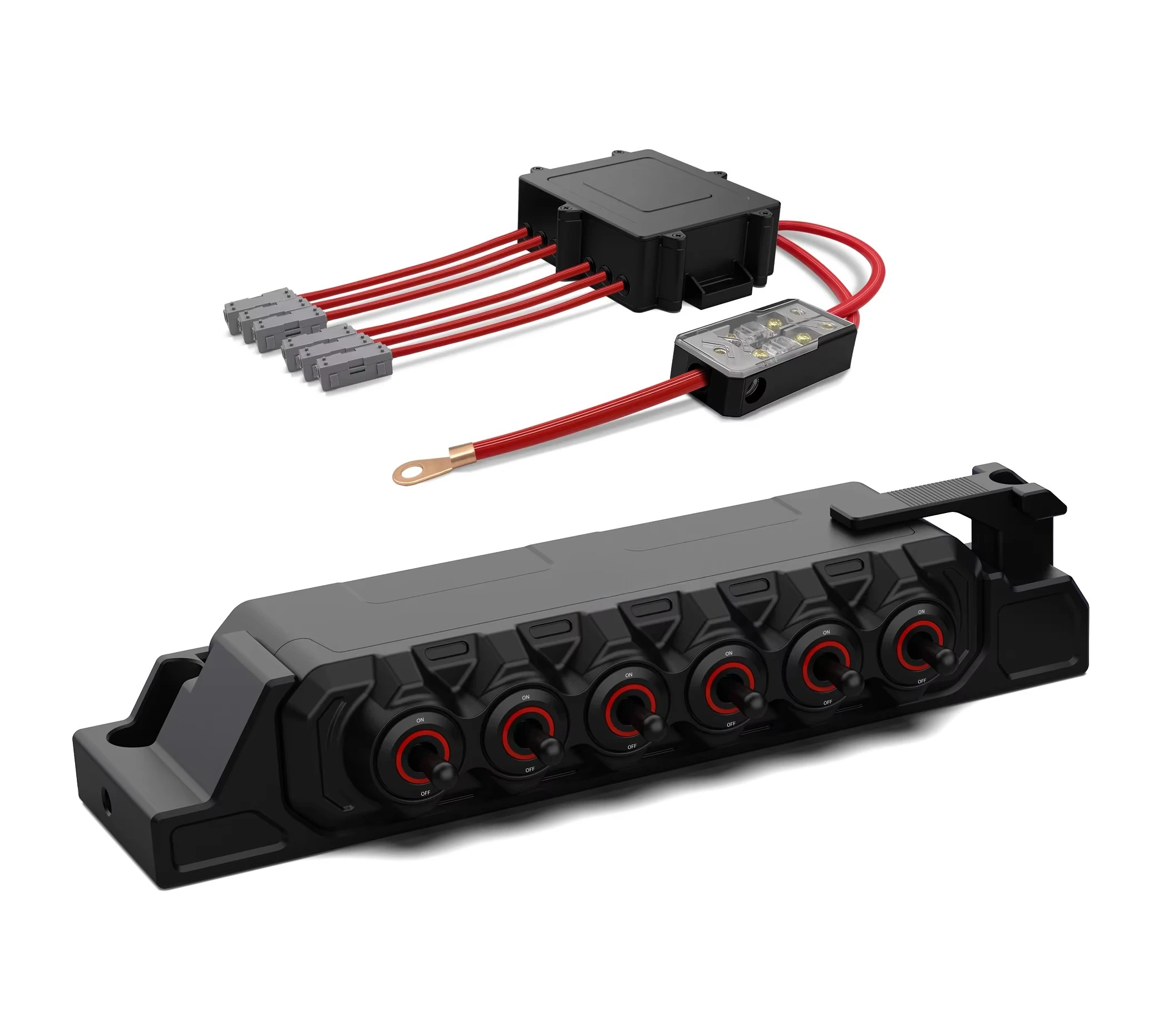 New Design Waterproof  Led Switch Panel Interference-resistant 6 Positions Car Switch