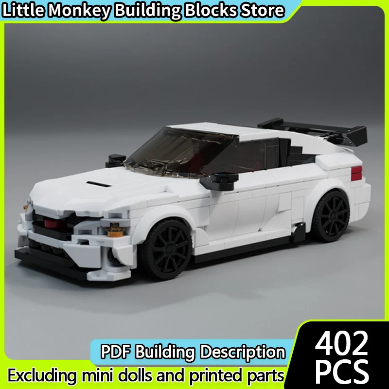Speed Racing Car Model MOC Building Bricks FL5 White Sports Car Modular Technology Gifts Holiday Assemble Children Toys Suit