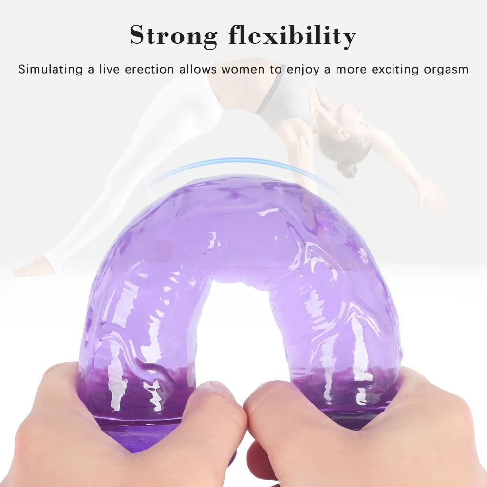 Realistic Dildo for Woman Soft Jelly Suction Cup Penis Anal Butt Plug Crystal Dildo Sex Toy No Vibrator female Erotic Sex Toys