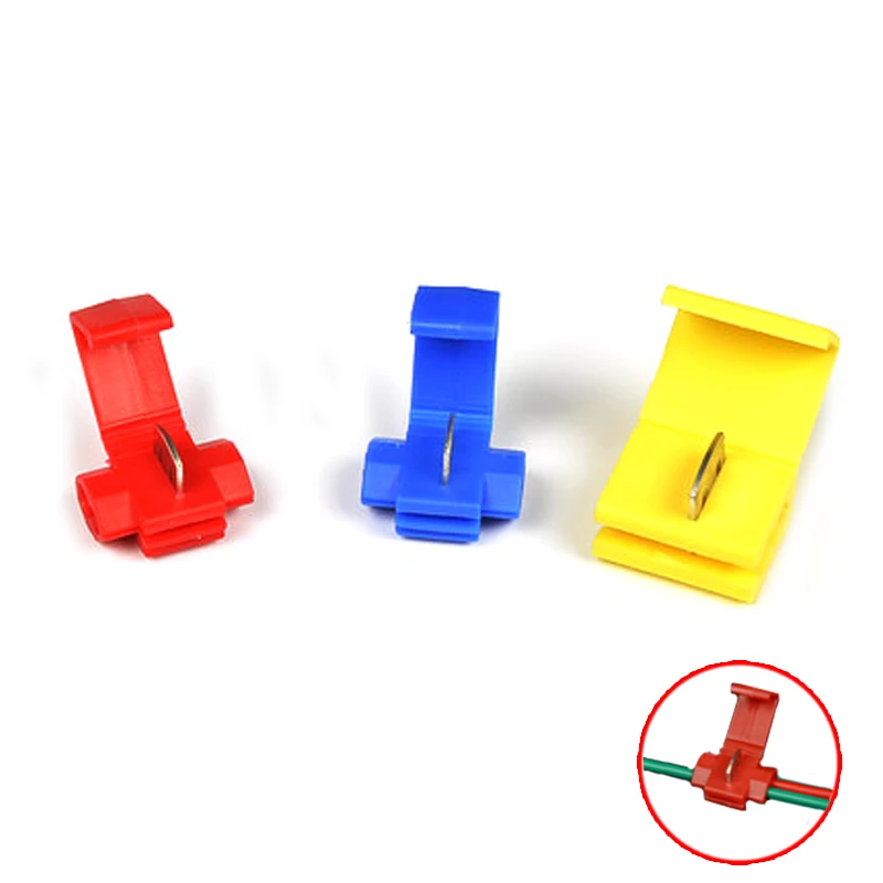 50/20/10PCS Red Electrical Cable Connectors Fast Quick Splice Lock Wire Terminals Crimp 22-16 18-14 12-10AWG Wire Connector