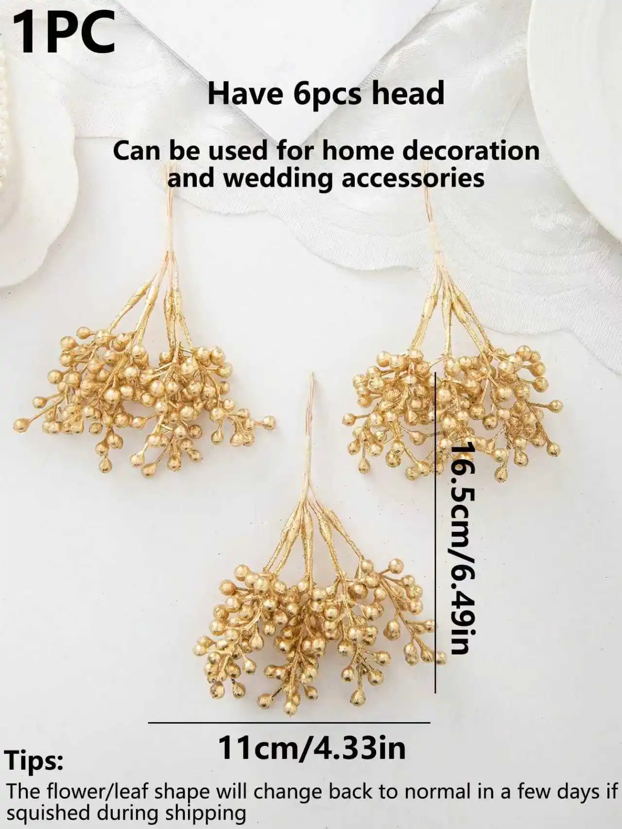 1/5 Stück künstliche Blumen Pflanzen Home Room Weihnachtsbaum Hochzeitsdekoration Brautaccessoire Ausverkauf künstlerische Tischarrangements – Detail 6