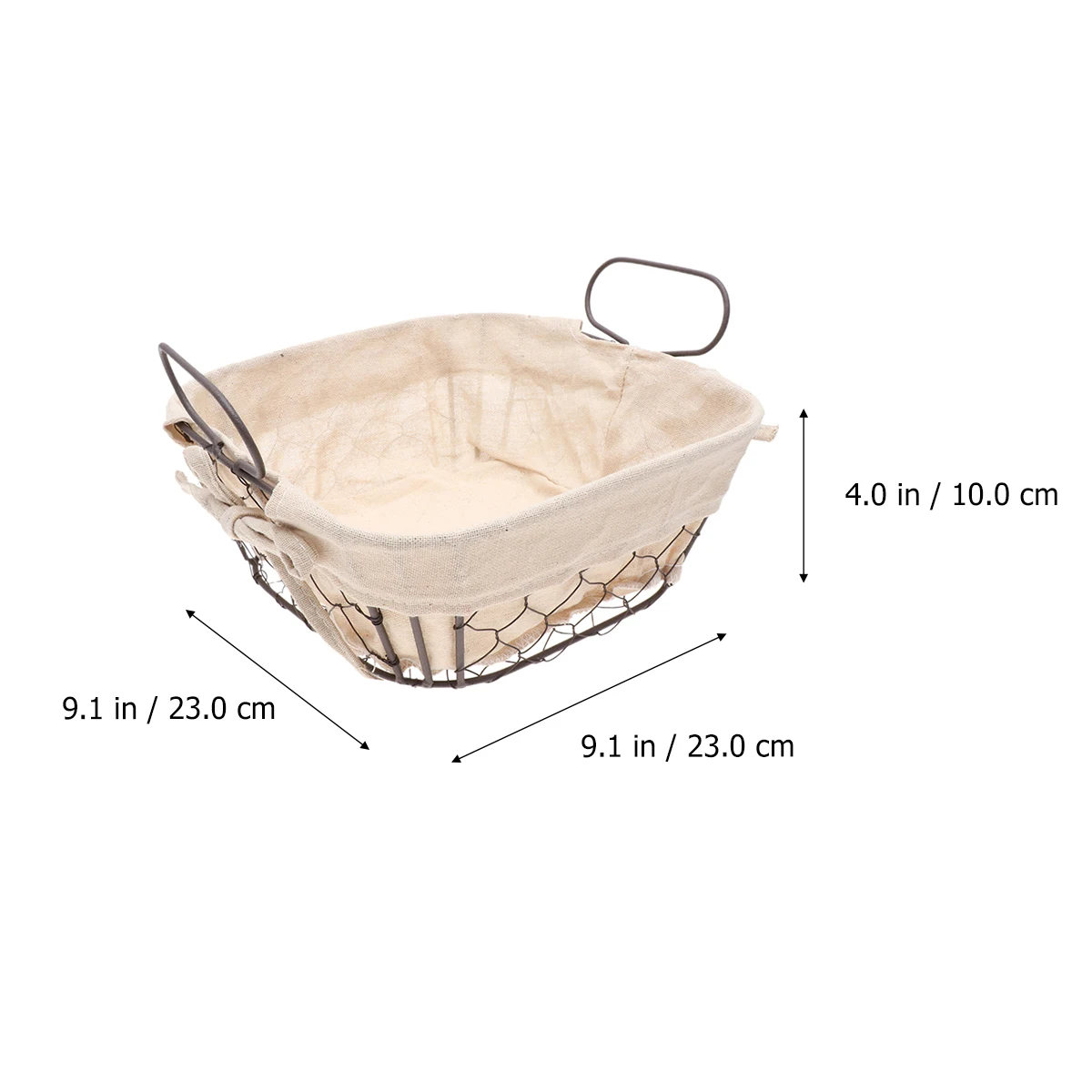 

Storage Snack Container Picnic Basket Baskets Fruit Retro Decor Bread Iron Candy