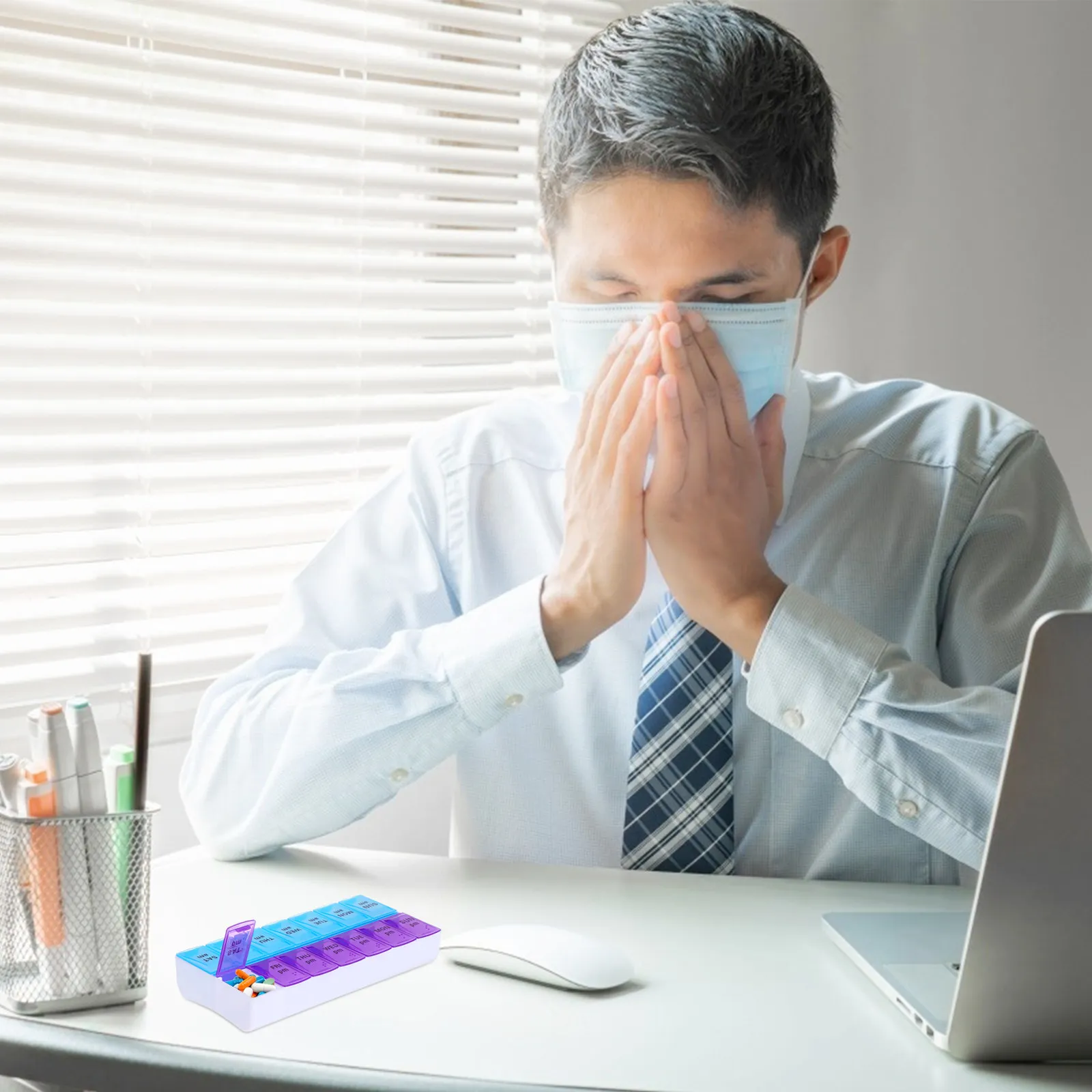 

Органайзер на 7 дней, органайзер на 2 приема в день, футляр-органайзер