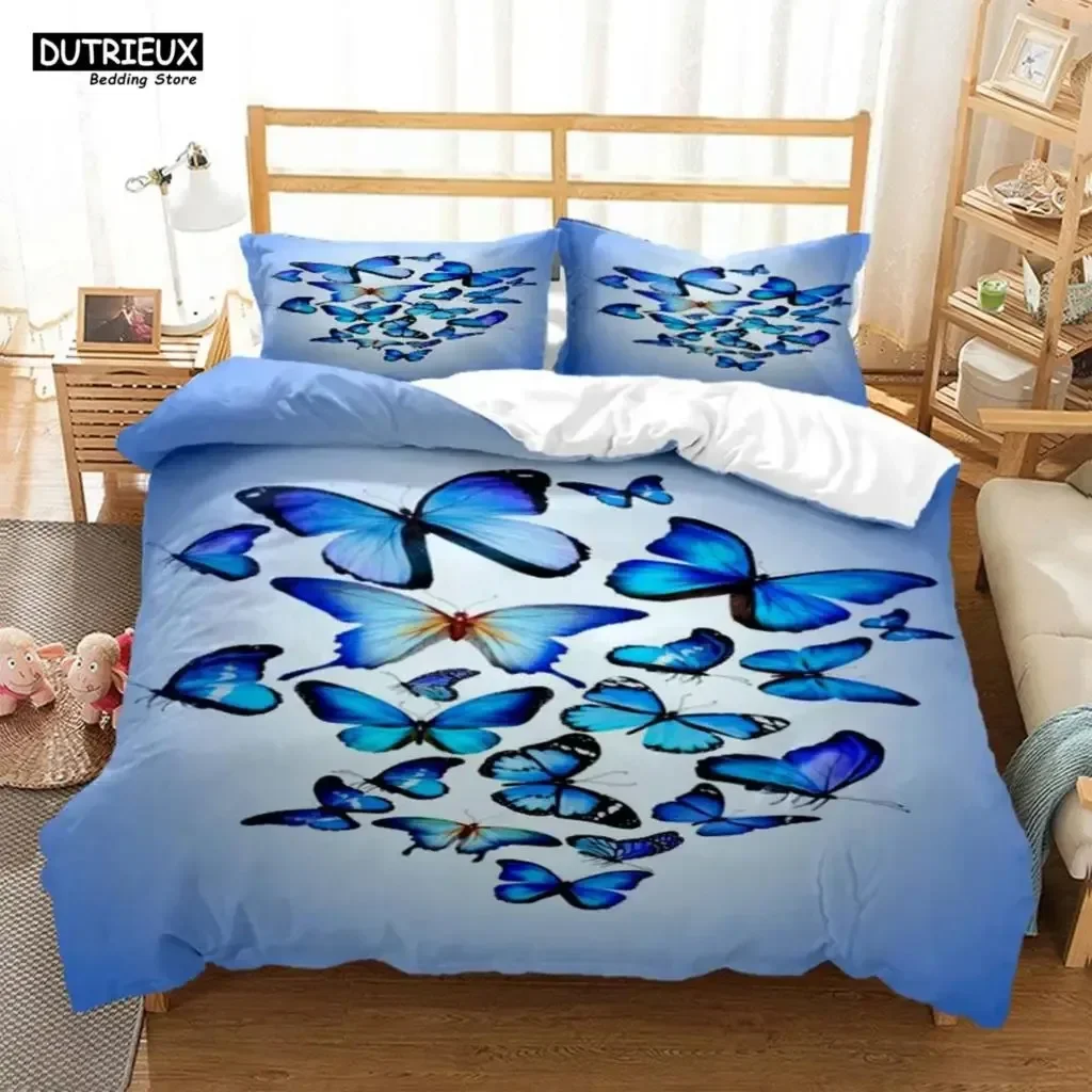 

Simple And Atmospheric Butterfly Printed bedding, Soft And Comfortable Comforter Bedding Sets Complete Size Customizable
