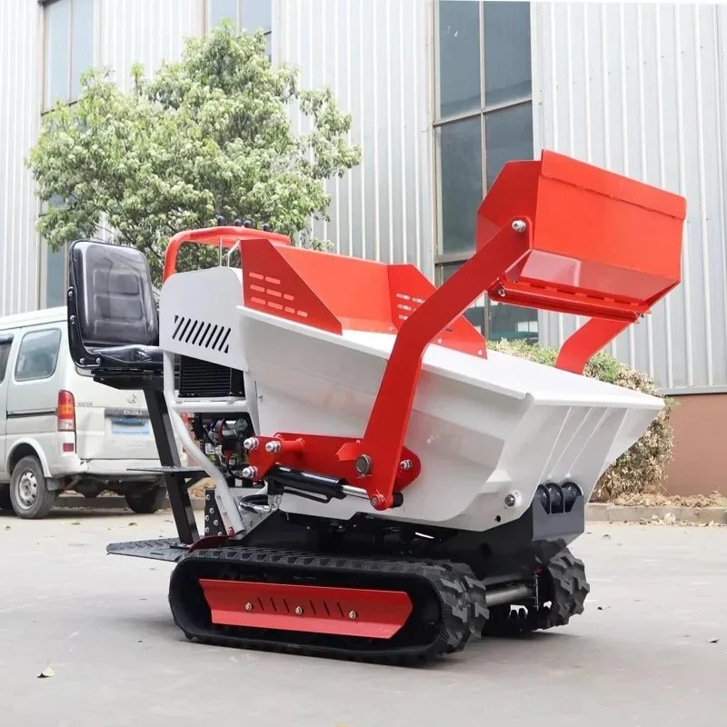 

Лучшая цена, Китай, мини-самосвал, 500 кг, функция автоматического подъема, мини-самосвал, гусеничный ферма, дизельный маленький трековый самосвал с высоким наконечником