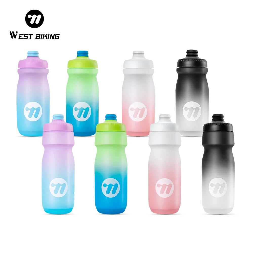 AliExpress West Biking WEST BIKING 550ml/650ml Cycling Bottle Colorful Gradient Portable Bike Water Bottle Outdoor Sports Running Fitness Drinking Cup