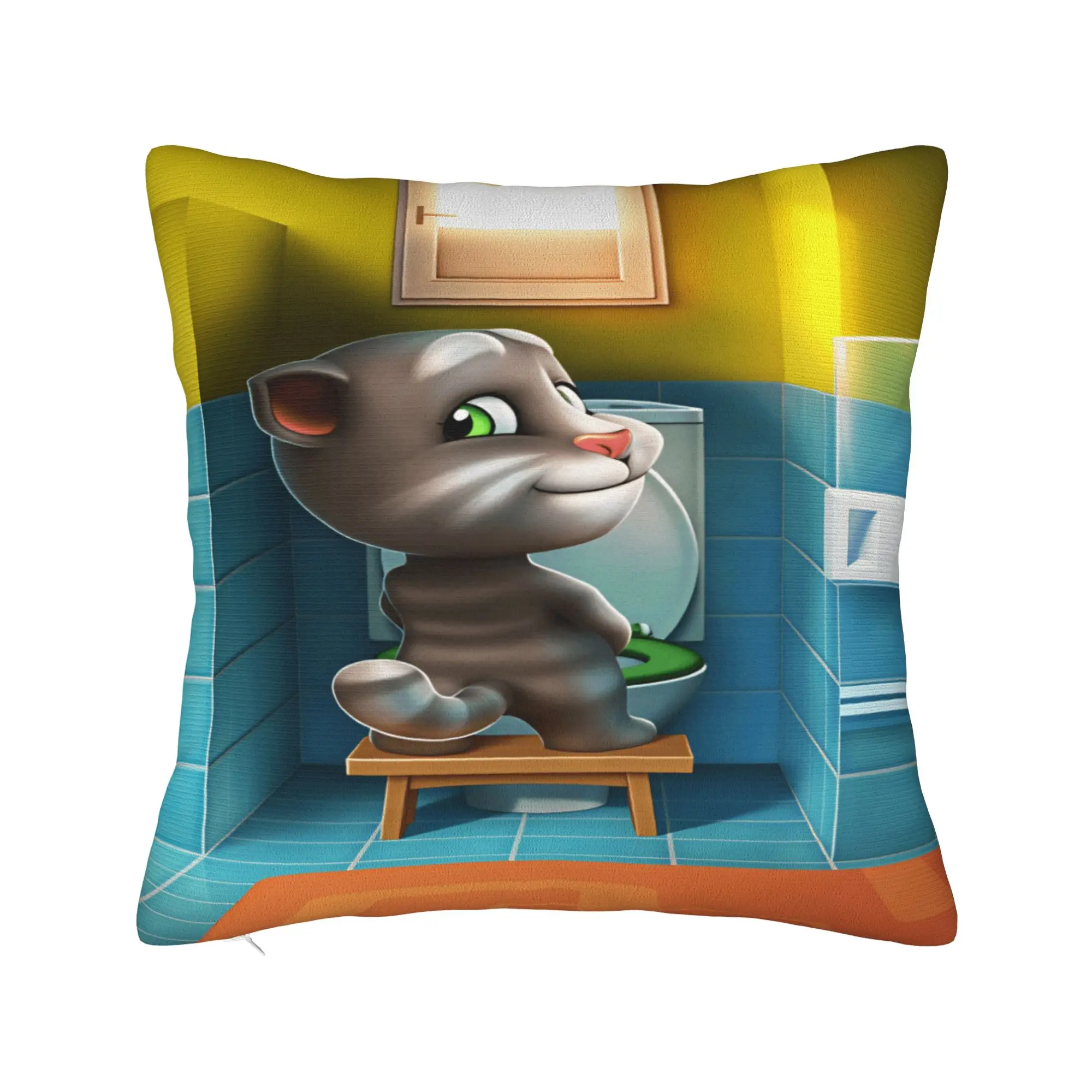 Pillow Case Decorative T-Talking T-Tom And F-Friends Print  Pillow Cover For Sofa Home Decor Novelty Pillowcases