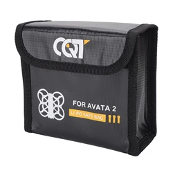 For DJI Avata 2 Drone Battery Explosion Proof Bag Battery Fire Safety Flame Retardant Protective Storage Case
