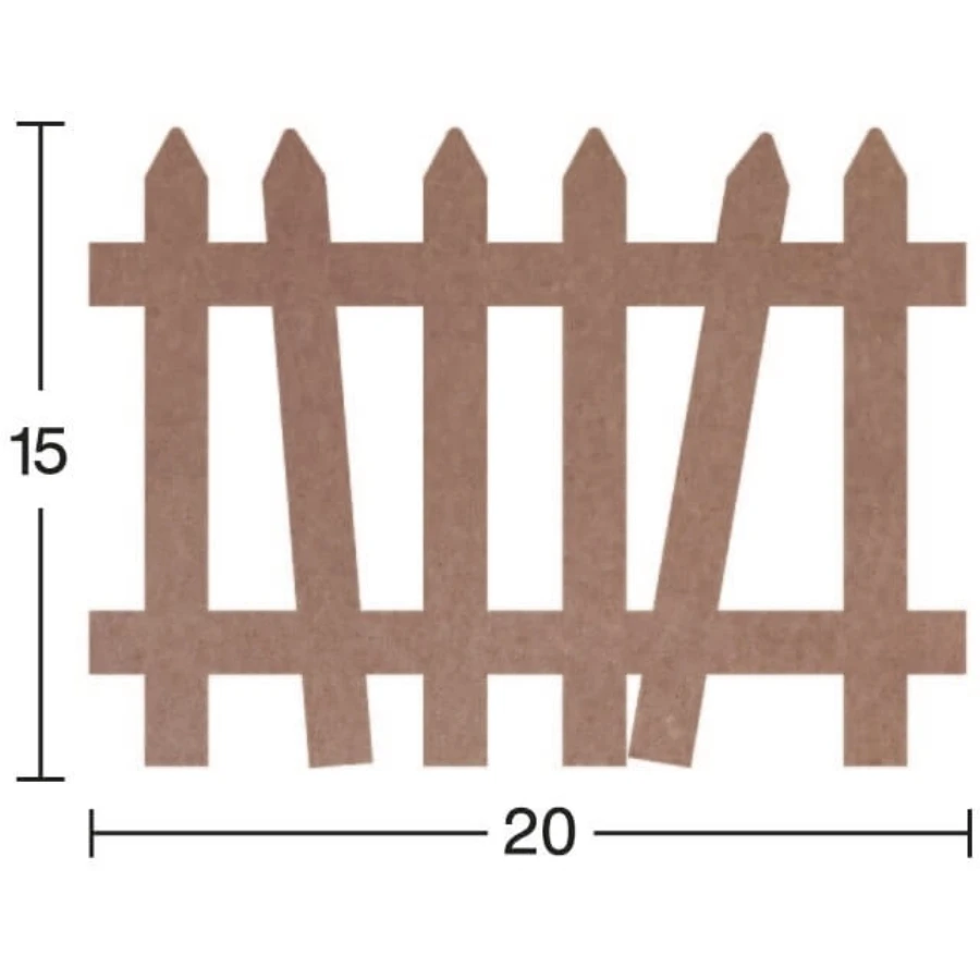 H87 Fence Trinket, 18mm Figurative Wood Object